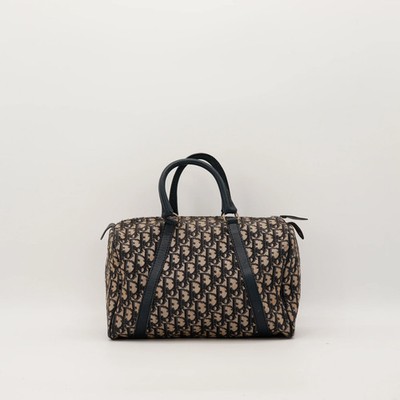 Dior Handtasche Boston Trotter Canvas Monogrammiert Beige Vintage Original