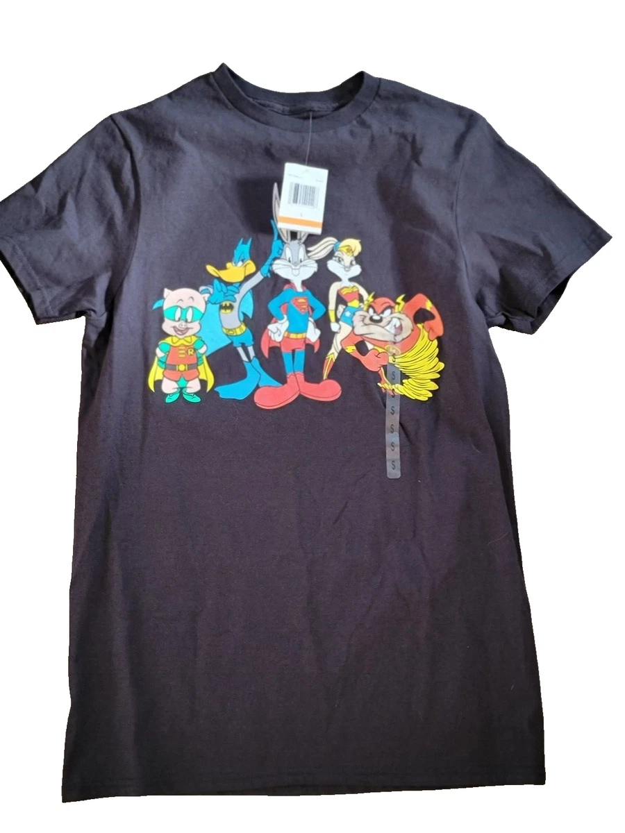 Vintage 2000 Looney Tunes brodé poche t-shirt Taz Bugs homme