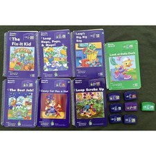 Leap Frog Reading Phonics/Sounds Lot of 7 Cartridges/Books Homeschool Education