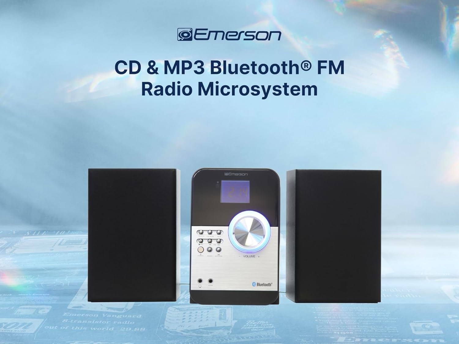 Emerson ES-4000 Bluetooth Stereo System with USB MP3, CD Player and FM Radio