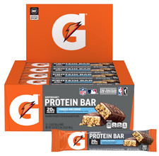 Gatorade Whey Protein Bars Cookies & Crème 2.8 oz bars Pack of 12 20g of protein 9.52 per gallon