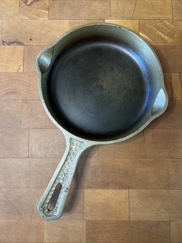 Griswold No. 2003 Hammered & Plated Cast Iron Skillet, Size 3
