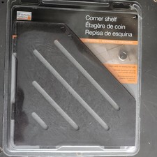 Schluter Systems SHELF-E Wave Corner Shower Shelf Bronze Stainless Steel Wall