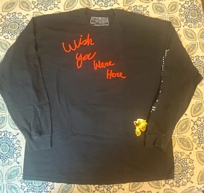 Travis Scott Shirt Medium Black Wish You Were Here 2018 Y2K Rapper Astroworld