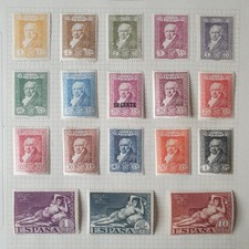 SPAIN - 1930 SG553/E570, Centenary of Goya, set of 18 MH - Sale for Charity