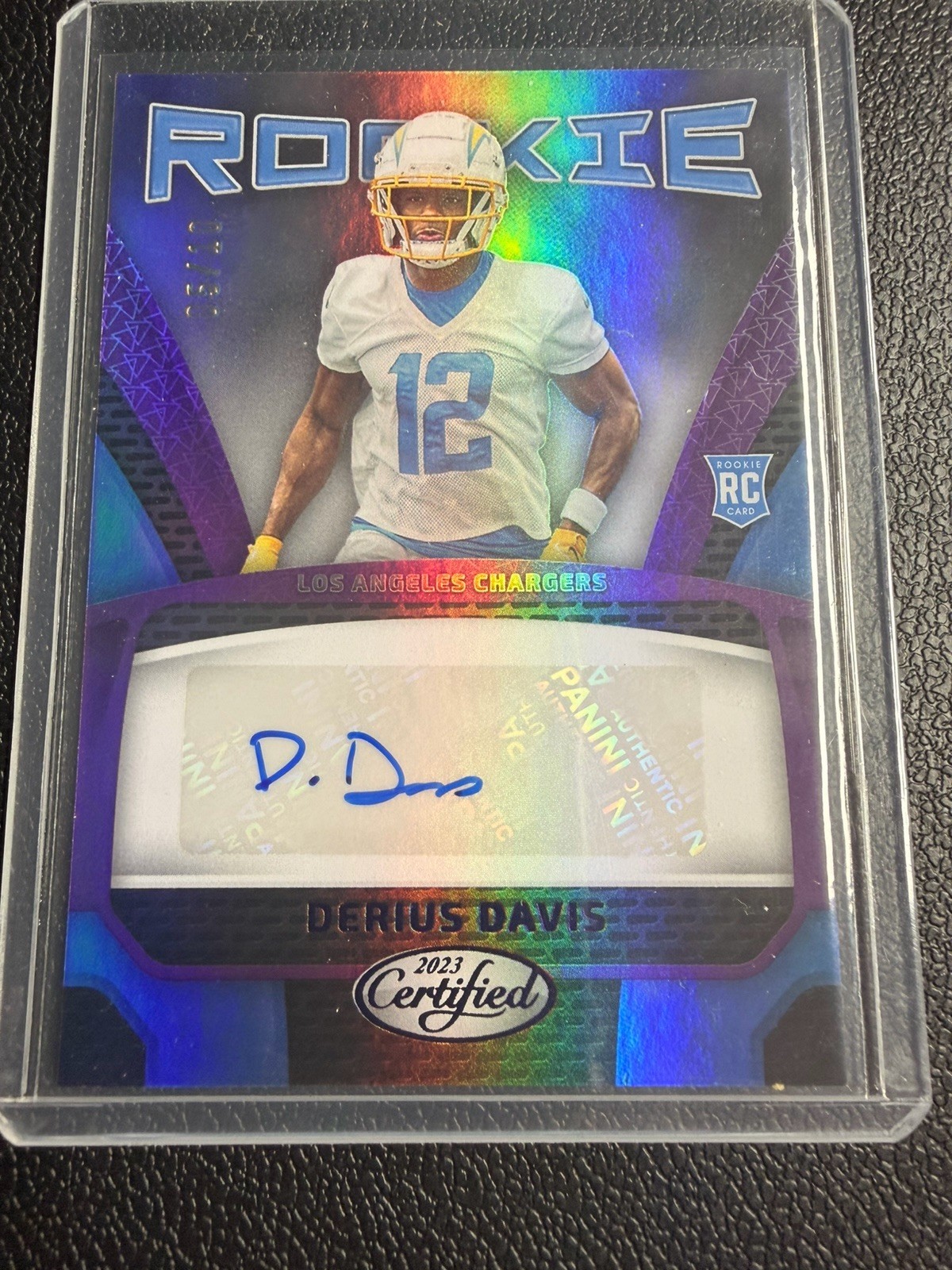 Derius Davis Panini Certified Rookie Signatures #RS15 Mirror Red