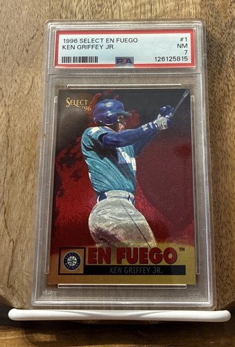 1996 Select - En Fuego Ken Griffey Jr #1  PSA 7 POP 10