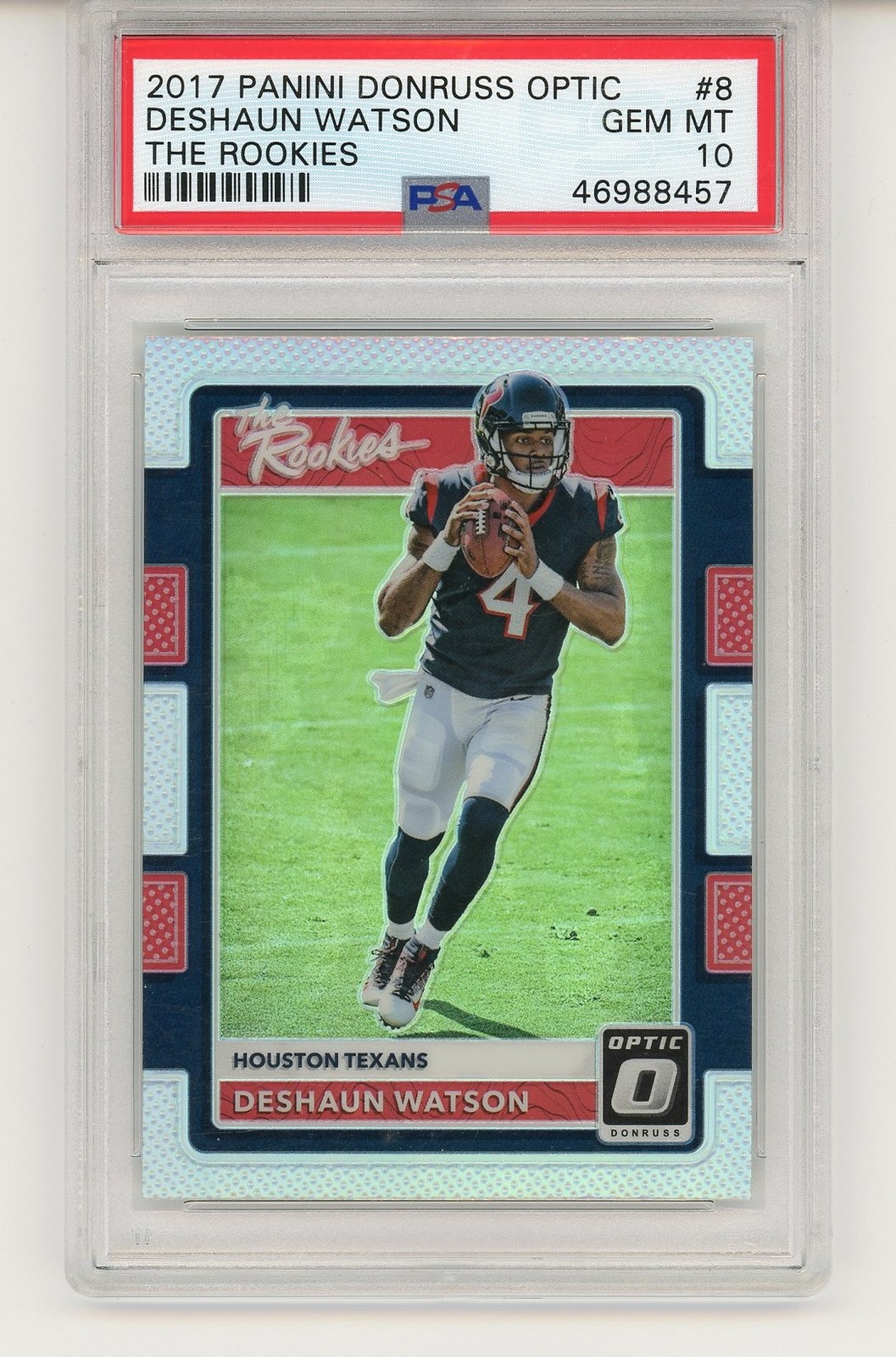 Deshaun Watson 2017 Donruss Optic Football The Rookies Prizm PSA 10