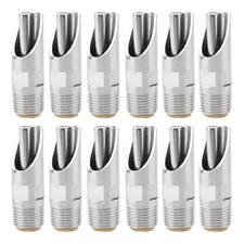 12 Pieces Pig Nozzle Nipple Drinker Stainless Steel 1/2" NPT Water Feeder for So