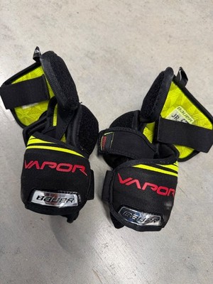 Bauer Vapor Ice Hockey Elbow Pads Junior Size Medium Lightweight Black Neon
