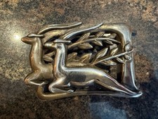 RARE Kieselstein-Cord Sterling Gazelle Reindeer Buckle