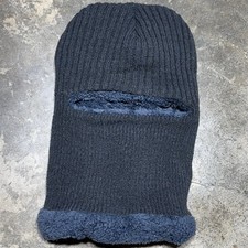 NWOT Reversible Sherpa Knit Balaclava Beanie Mask Gray Blue Fleece