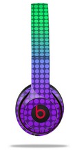 Skin Wrap for Beats Solo Wireless 2 3 4 Faded Dots Purple Green SKIN ONLY
