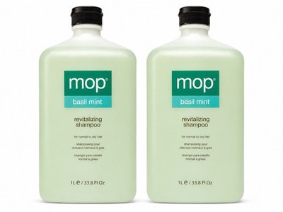 MOP Basil Mint Revitalizing Shampoo Duo 33.8 Fl Oz Each Normal To Oily Hair