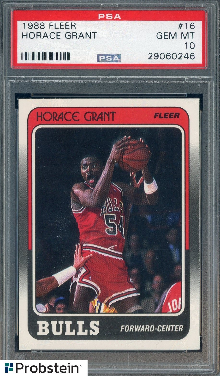 1988 Fleer Basketball #16 Horace Grant Chicago Bulls HOF PSA 10 GEM MINT
