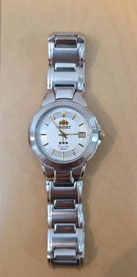 Orient Crystal 10BAR Quartz Watch Stainless Steel Silver 17 5cm Wrist Size