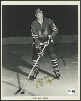 KEITH MAGNUSON (1947-2003) signed vintage 8x10 photo | Black Hawks ...