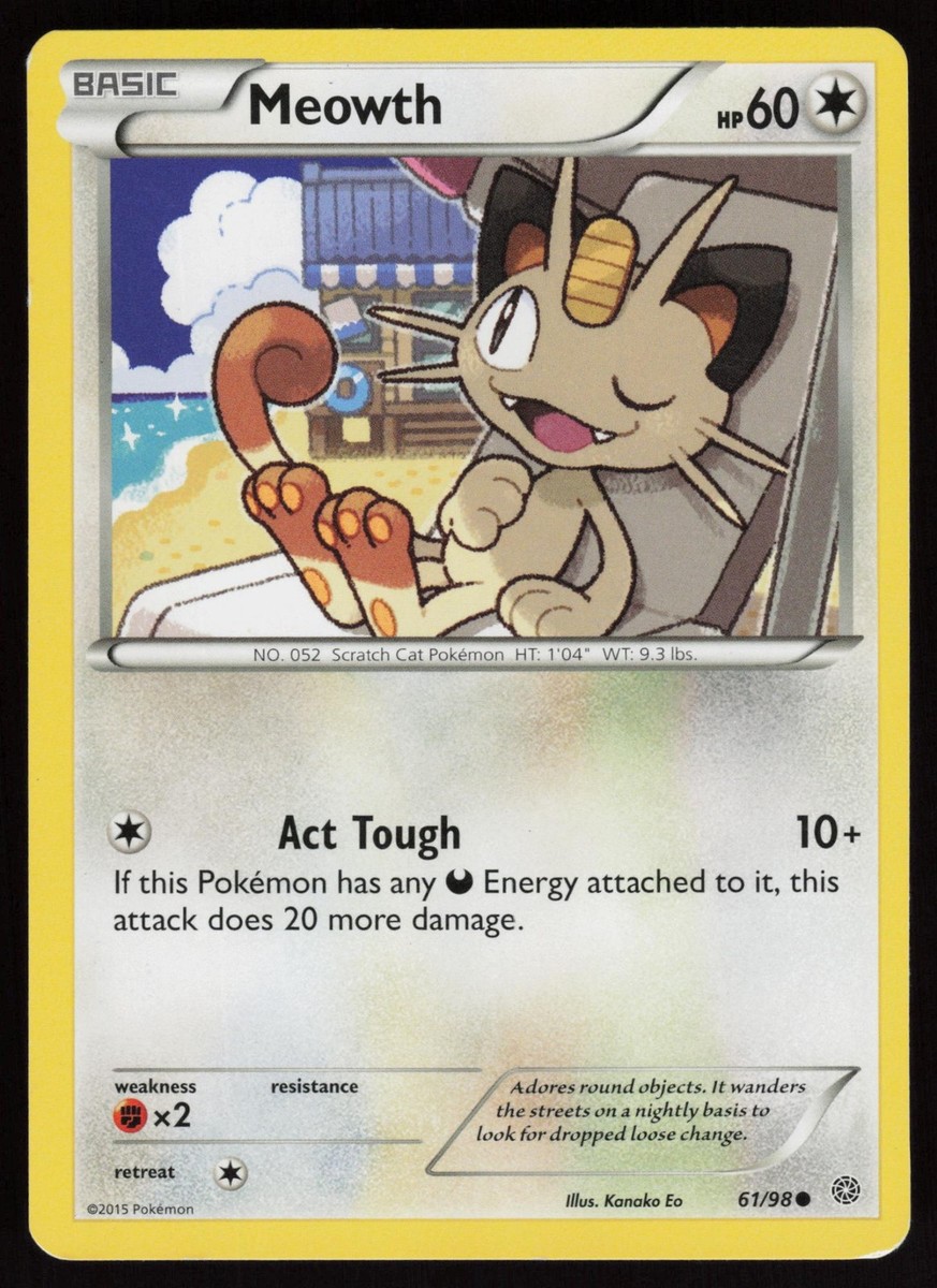 【ARS AU 真贋鑑定】英語版ニャース Meowth 61/98 MEOWTH 61/98 COMMON ANCIENT ORIGINS POKEMON LP | eBay