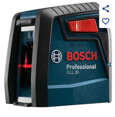 New Bosch Professional GLL 30 Self-Leveling Cross-Line Laser w/ MM2 Mount