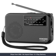 799 Mini Radio AM FM, Battery Operated Radio with Lanyard, Weight 2.7oz  Excell