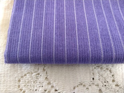 Purple Striped Fine-Medium Wale Cotton Corduroy Fabric BTHY 18x61" - Picture 3 of 4
