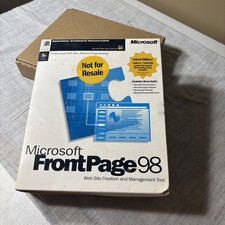 VTG Microsoft FrontPage 98 Web Design Software CD-ROM Complete W/Manual UNTESTED