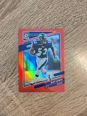 2021 Panini Donruss Optic Ray Lewis 20/99 Red Prizm Ravens #131