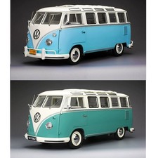 Sunstar 112 Volkswagen T1 Bus Van Pickup Truck Diecast Model Car Blue Black Sunstar 112 Volkswagen T1 Bus Van Pickup Truck Diecast Model Car Blue Black