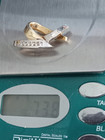 14k Two tone gold slide pendant 6 natural diamond  7.35gr — photo 4