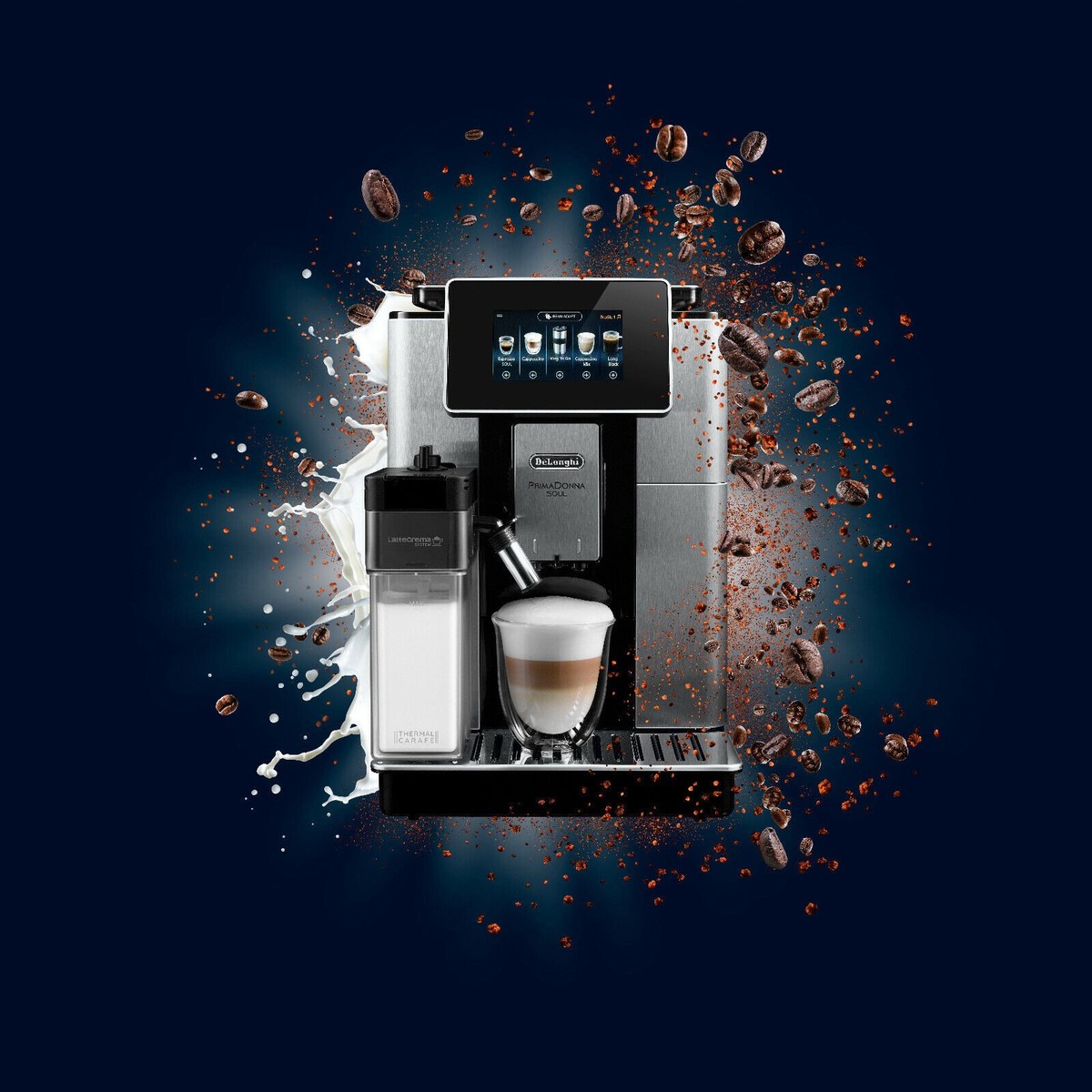 DeLonghi PrimaDonna Soul One Connected Touch Bean to
