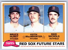 BRUCE HURST RC / KEITH MacWHORTER RC / REID NICHOLS RC 1981 TOPPS #689 NM+ 73419