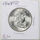 1948-D 50C Franklin Half Dollar in BU+ Condition #6461