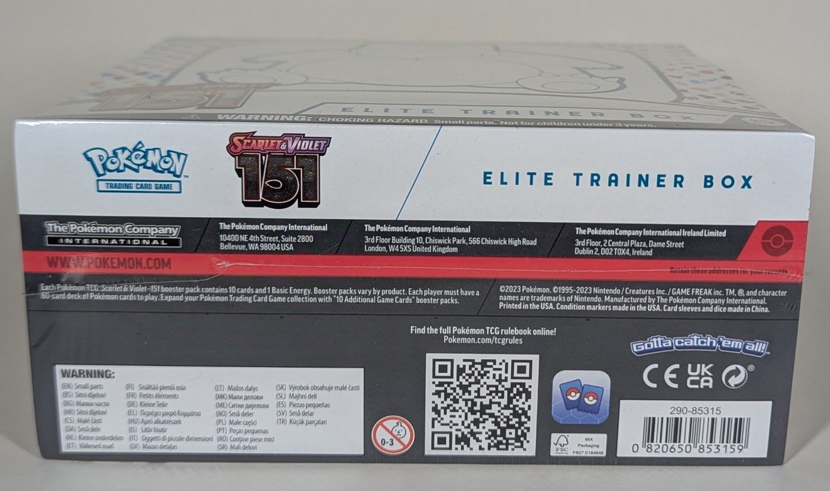 Pokemon TCG SV: Scarlet & Violet 151 Elite Trainer Box | ETB
