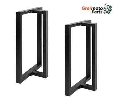 Grefmoto Pair Metal Table Legs 28''x24'' T-Shape Desk Legs Furniture Legs Black
