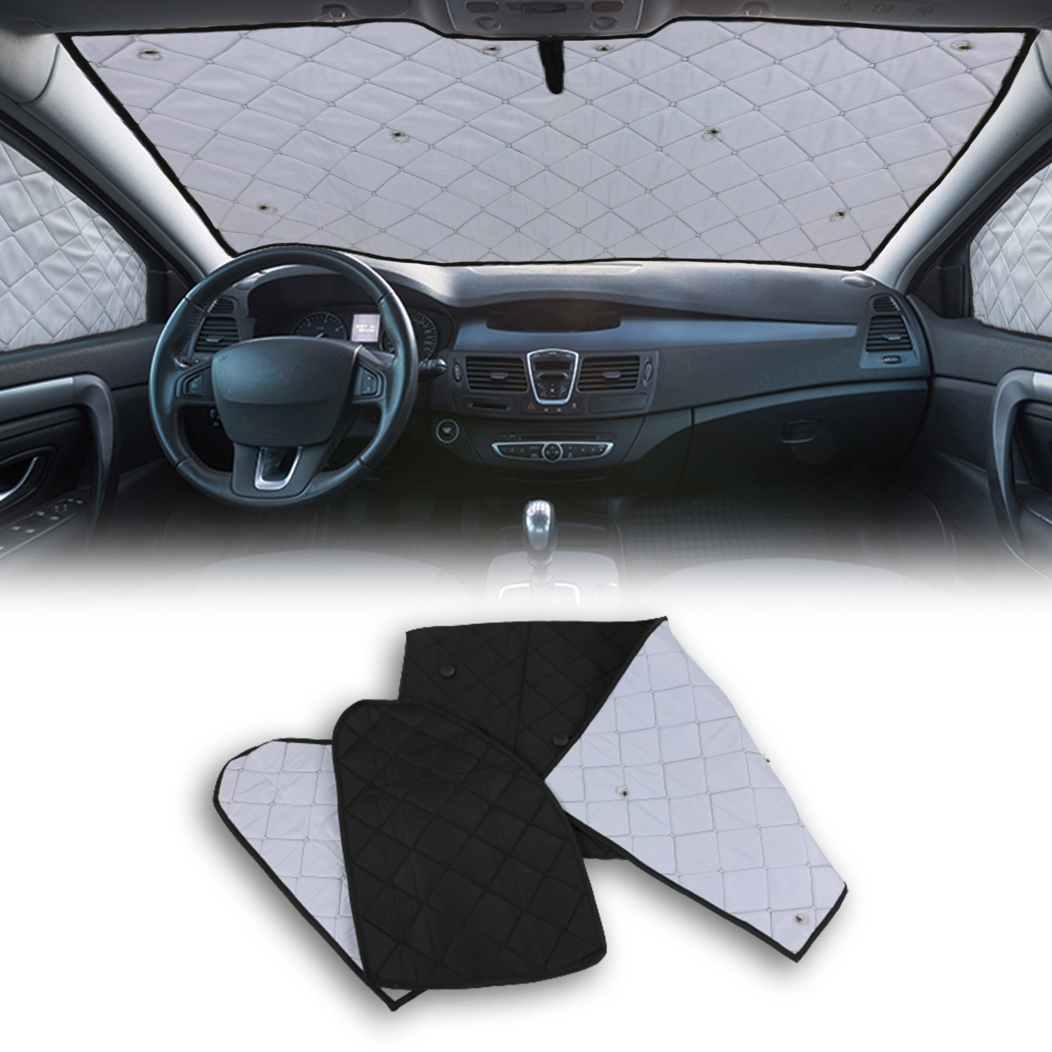 Rideaux pare-soleil isolation VW Crafter 2006-2018 tissu noir protection thermique