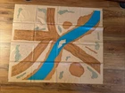 Vintage Marx Blue And Gray  Play Mat Playmat Playset