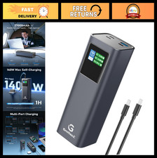 27000mAh Portable Power Bank, 140W Fast Charger for Laptops, PD 3.1, Smart Displ