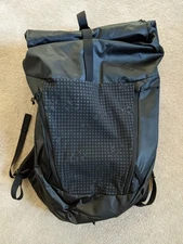 North Face Rovara Reflective Black Backpack Roll Top Water Resist Outdoor Commut