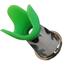 Alessi AKK02 Girotondo Portauovo in Gomma Termoplastica, Verde e Acciaio Lucido