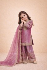 Girls Kids Salwar Kameez Readymade Indian Pakistani Sharara Wedding Wear Dress