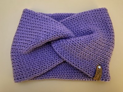 Purple (Amethyst) Handmade Knitted headband/ Ear Warmer