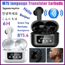 YWN07/YW08 Real-Time Translator Earbuds 144 Languages Two-Way Translator Headset