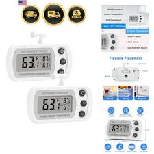 Digital Refrigerator Thermometer 2 Pack for Fridge Freezer Cooler Waterproof,...