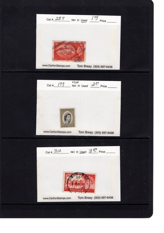 BH GOLDPATH: BRITISH COMMONWEALTH STAMP, CAT VALUE $7.25, #287, BHS_001_147_23