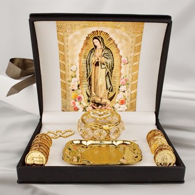 Cuitáxi Arras de boda catolica with our virgen of Guadalupe in a premium gift