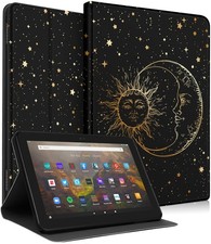 Wazzasoft Kindle Fire HD 8/8 Plus Tablet Case, 10th/12th Gen Folio Cover for
