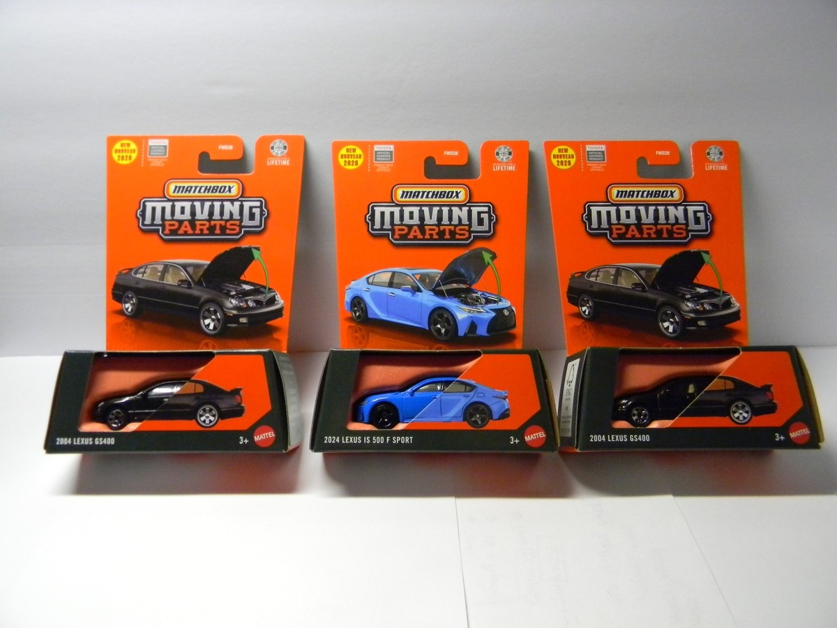 26 MATCHBOX Moving Parts '04 LEXUS GS400 & '24 Lexus IS 500 F