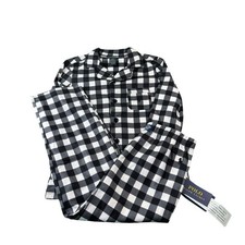 Polo Ralph Lauren White Black Check Flannel Boys Pajama Set Size 8-10 Years NWT