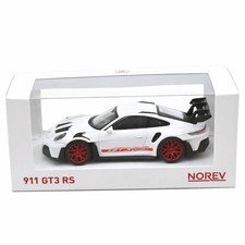 Norev Porsche mini car 1/43 911 992 GT3 RS COUPE 2022 white／red Parallel import