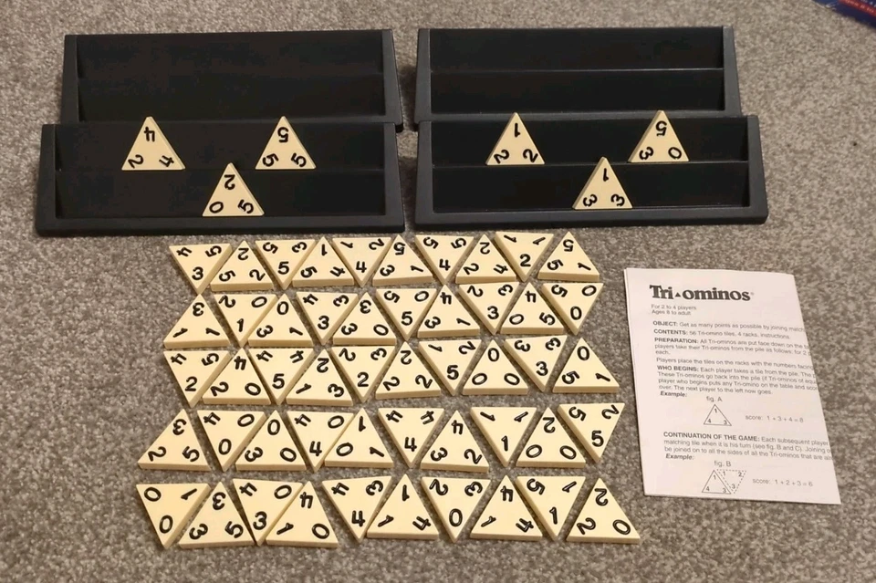 Triominos Classic Triangular Domino Game (Pressman 2002) Complete - Image 2 of 4